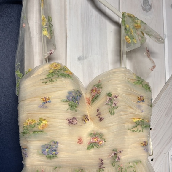 Floral Embroidered Prom Dress - Picture 7 of 11